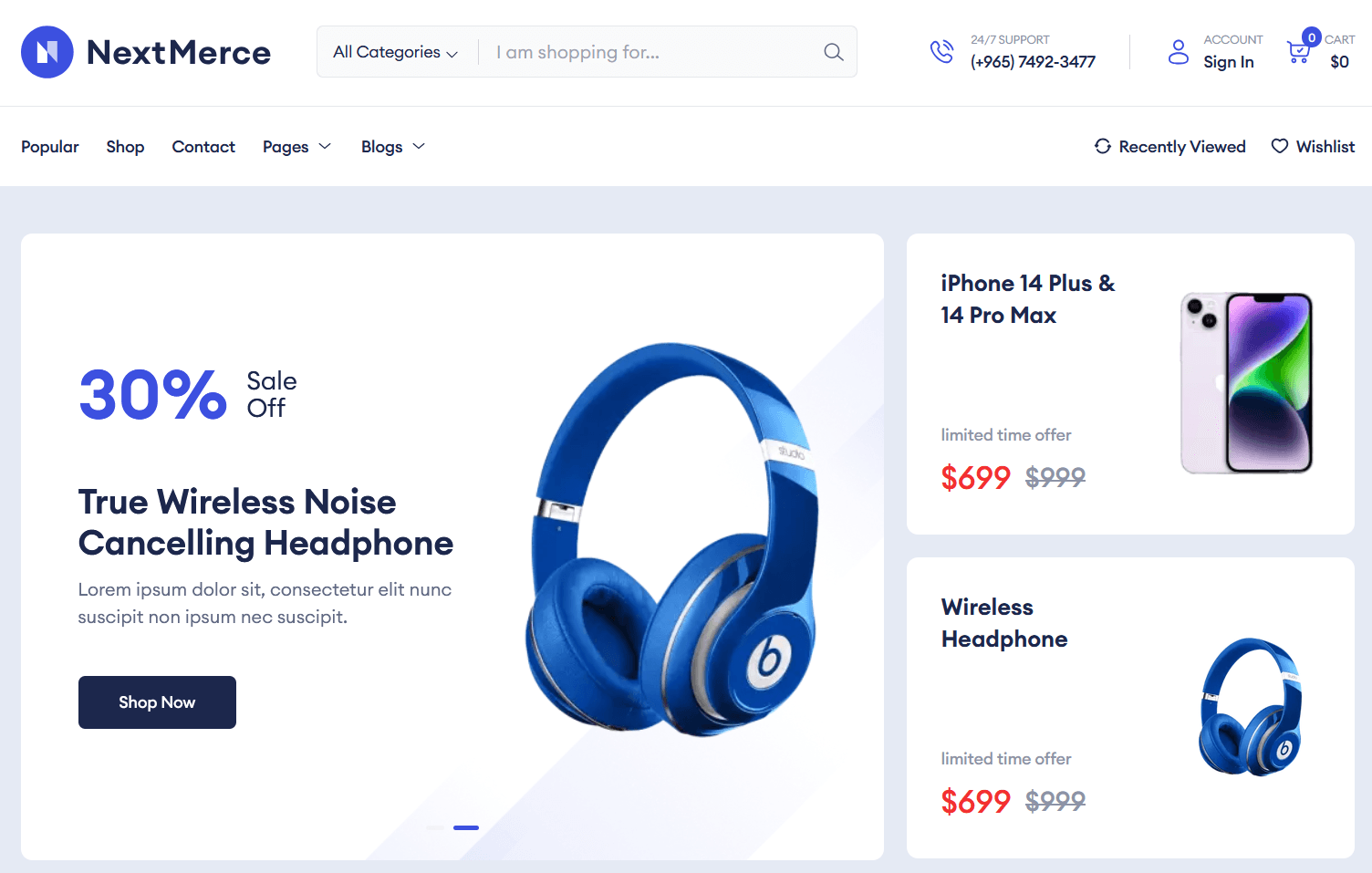 Modern e-commerce platform preview